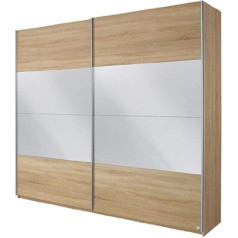Rauch Möbel Шкаф Rauch с зеркалом, 2 двери, дуб сонома реплика, Ш x В x Г 136 x 210 x 62 см