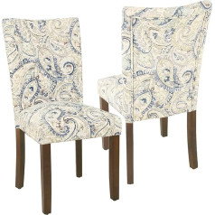 Homepop Классический обеденный стул Parsons, синий бархат