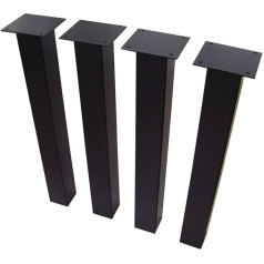 ‎Cm Furniture CM Furniture - Каркас стола металлический стальной современный | Ножки стола черные - Накладки на стол 4 шт. H 72 см - 6 x 6 см для стола обеденн