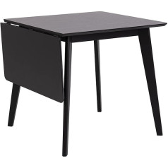 Ac Design Furniture Обеденный стол Roxanne на 4 места черный раздвижной кухонный стол современный ретро стиль обеденный стол квадратный Ш 80 х Д 80 х В 76 с