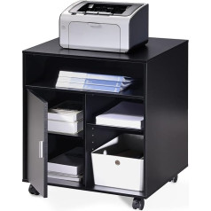 Fitueyes Office Container Многофункциональная тележка-подставка для принтера деревянная черная