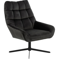 ‎Ac Design Furniture AC Design Furniture Pareesa Lounge Chair с функцией поворота, серо-коричневый и черный стальные ножки мягкое кресло современный стиль мебель для