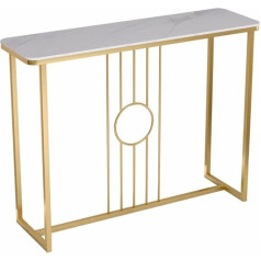 Консольный столик, консольный столик, диванный столик из искусственного мрамора для прихожей с полками, узкий журнальный столик со стальн