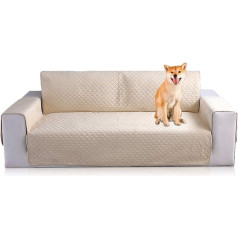 ‎Petcute PETCUTE Sofa Protector Sofa Protector Sofa Throw Sofa Covers Sofa Blanket Non-Slip Sofa Cover Sofa Protective Cover Sofa Cover Sofa Covers for Dogs (Beige, 3-Seater)