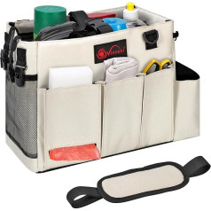 Vinsani Многофункциональная сумка-органайзер с ручкой и регулируемыми поясом и плечевыми ремнями для хранения принадлежностей для уборки, до