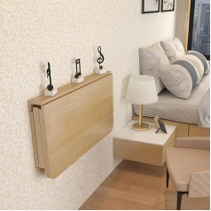 Okator Складной настенный стол деревянный плавающий стол для ноутбука с кронштейнами для экономии места Складная настенная полка Обеденный 