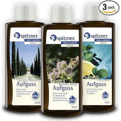 Saunaaufguss Körper & Geist: Кипрей-Розмарин, Мелисса-Хониг, Цитрус-Мята (3x190 мл) от Spitzner
