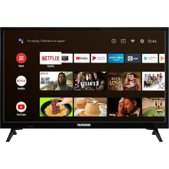 TELEFUNKEN D24H550X2CW 24-дюймовый телевизор/Android Smart TV (HD-Ready, HDR, тройной тюнер, Bluetooth) [2023], черный