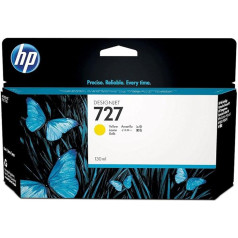HP 727 Gelb 130 ml Original Druckerpatrone (B3P21A) für HP DesignJet, mit originaler HP Tinte, für Großformatdrucker der Serien HP DesignJet T2500, T1500 & T900 sowie den HP 727 DesignJet Druckkopf