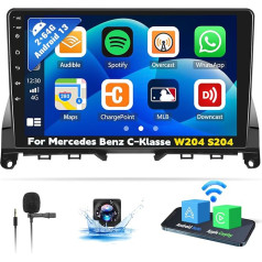 OiLiehu 2G+64G Android 13 Doppeldin Радио Carplay Android Auto für Mercedes-Benz C-Klasse 3 W204 S204 2006-2011 Autoradio Mit Bildschirm 9 Zoll Unterstützung Bluetooth/FM RDS/WiFi/GPS/EQ