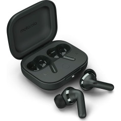 Motorola Moto Buds+ Sound by Bose (Bluetooth 5.3 наушники, Dolby Head Tracking + Dolby Atmos, активное шумоподавление, беспроводная зарядка, батарея до 38 часов, 3-полосная микро