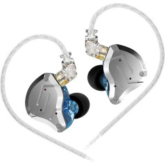 KINBOOFI KZ ZS10 Pro In-Ear Monitor Earphones HiFi KZ Headphones with 4BA and 1DD Drivers, KZ Upgrade ZS10 Pro with Removable 0.75mm 2-Pin 6N OFC Cable (NO Mic, Blue)