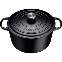 Le Creuset Signature 21195240000430 Блюдо для запекания круглое высокое 24 см черный чугун