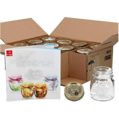 Bormioli Rocco Quattro Stagioni Vasetto 15 CL Set 12 Pz Con Ricettario Ideario