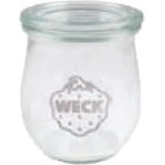 Weck Weck Lot von 6 Konservierungsbehältern im Weckglas// Mini-Tulpen, Kapazität: 220 ml/h: 60/80 мм, с различными настилами