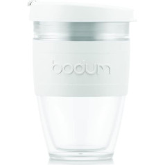 BODUM JOYCUP 11889-913S Дорожная кружка с двойными стенками и завинчивающейся крышкой, 0,25 л, пластик, белый