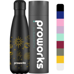 Бутылка для воды из нержавеющей стали Proworks | 24 часа холодной и 12 часов горячей - вакуумная бутылка для воды - изолированная колба для спорта, 