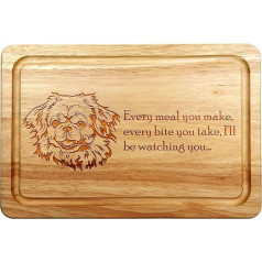 Тибетский спаниель Schneidebrett aus Holz, 30 x 20 см