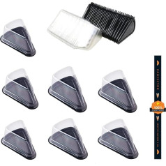 50 упаковок прозрачный пластик десерт коробки десерт торт кусочки пирог контейнер держатель треугольник для флан десерт выпечка печенье з