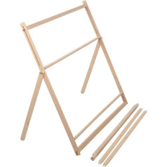 Nunafey Прочный регулируемый вязальный станок, деревянная вязальная машина, деревянный станок, простая сборка, улучшает практические способн