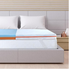 Матрас Maxzzz Viscoelastic Gel Topper 90 x 190 x 7,5 см с гипоаллергенным чехлом с гелевыми вставками Матрас высокой плотности с вентилируемой конструкцией, з