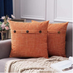 Miulee Комплект из 2 льняных подушек для дома Декоративные чехлы для подушек Льняные однотонные чехлы для дивана Спальня Автомобильная крова