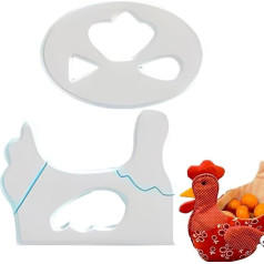 Generic Chicken Basket Template - Creative Chicken Egg Basket Template, Acrylic Stencils Cutting Ruler Egg Basket Stencil Ruler for Easter Eggs, Biscuits, Sweets & Snacks