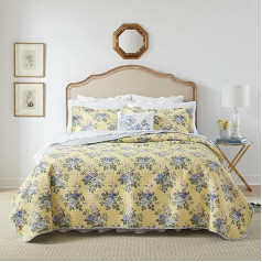 Laura Ashley Home Linley Collection Set - 100% Baumwolle, wendbar, leichte und atmungsaktive Bettwäsche, vorgewaschen für zusätzliche Weichheit, Pale Pink, King