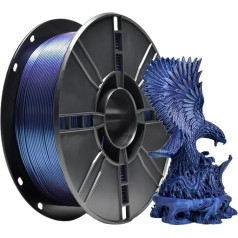 iBOSS PLA 3D Printer Filament Colour Changing 1.75mm PLA Filament Chameleon 1.75 with Glitter Powder, 1kg Spool (2.2kg) for 3D Printer FDM (Chameleon Blue+Purple)