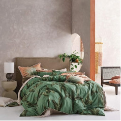 Комплект постельного белья Livia Duvet Set, зеленый, двуспальный