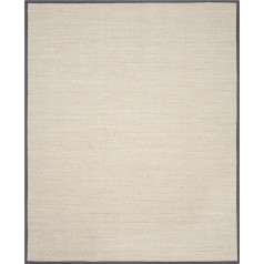 Safavieh Natural Fiber Collection NF143D Border Sisal Rug, 20,3 x 3 м, мраморный/темно-серый