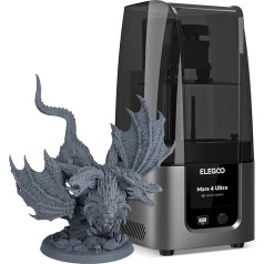 ELEGOO Mars 4 Ultra MSLA Resin 3D Printer, смоляной 3D принтер с 9K монохромным ЖК-дисплеем, Wi-Fi, легким выравниванием, ACF разделительной пленкой, размер печати 3D