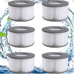 KGC Сменные картриджи для фильтров MSpa, упаковка из 6 сменных фильтров Whirlpool, совместимых с моделями MSpa с 2020 года, картриджный фильтр для надув