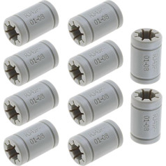 10pcs RJ4JP-01-08 Замена для 3D принтера с линейным подшипником, LM8UU, 8 мм, внутренний вал 15 мм, внешний диаметр 24 мм, длина