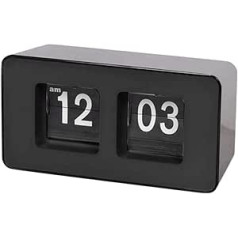 Niejgay Automatic Folding Clock, Nostalgic Retro Clock, Classic Digital Desk Clock Bottom Side for Family Room (Black, 1 Piece)