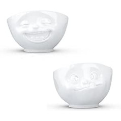 FIFTYEIGHT PRODUCTS Bowls Set of 2 + Sweet Surprise, TV Cups, 500 ml, Laughing and Delicious