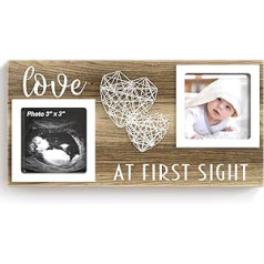 EURSET Baby Sonogram Photo Frame for Ultrasound Photos with 3x3 Inches - Pregnancy Announcement Ideas - Gender Reveal Baby Shower Gift - New Mom Expecting Parents to Be Keepsake