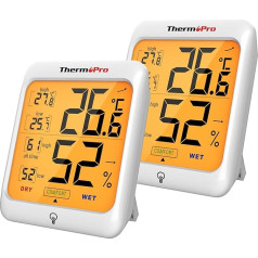 ThermoPro TP53 цифровой термогигрометр комнатный термометр измеритель температуры и влажности для контроля микроклимата в помещении комплект и