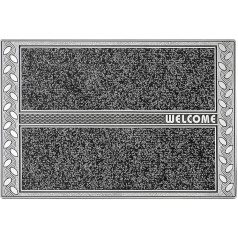 Home2Fashion PUR SkylineClean 284052 Коврик, входной коврик для использования внутри и снаружи помещений, антрацитовый металлик, размер около 75 x 50 см