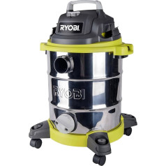 Пылесос для влажной и сухой уборки Ryobi RVC-1530IPT-G 1500 Вт (объем бака 30 л, длина шланга 3,5 м, сила всасывания 140 мбар, всасывание 20 кпа)
