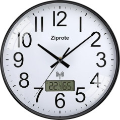 Ziprote Радиоуправляемые настенные часы, радиоуправляемые настенные часы с индикацией температуры и влажности, 30 см Кухонные часы, настенные 