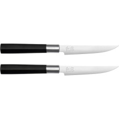 Набор ножей для стейка KAI Europe, нержавеющая сталь, черный, 24,6 x 10 x 3 см, 2 штуки
