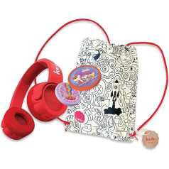 Стартовый набор Kekz Premium Red: Бисквитные наушники, включая Cookie Crew Radio Play и Wunderkekz, эксклюзив на Amazon с коллекционной сумкой KEKZ (наушники для детей,