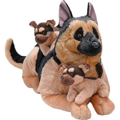 Wild Republic Cuddlekins Jumbo Мама и щенки немецкой овчарки мягкая игрушка 30