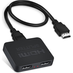 HDMI Splitter 1 в 2 выхода одновременно 4K 60HZ, avedio ссылки HDMI Splitter 1 в 2 выхода для двух мониторов, только зеркало, не расширять, поддерживает HDMI 2.0b, HDCP2.2