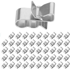 DEWIN Pack of 50 Solar Cable Clips, Stainless Steel for Solar Panel Wire Clips PV Cable Clamp for Trailer Frame Wiring Clips for Boat (23 x 10 mm)