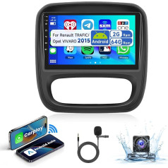 2 + 64G беспроводной Carplay 9 дюймов автомобильное радио 2 DIN Android автомобиля для Renault Trafic / Opel Vivaro 2015 с экраном HiFi Bluetooth RDS/FM радио + AHD камера заднего 