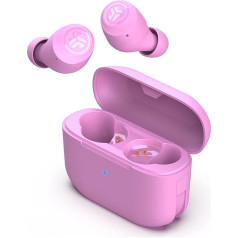 JLab Go Air Pop In Ear Headphones Wireless Bluetooth, True Wireless Headphones, 32+ Hours Headphones, Wireless Earbuds, Earbuds with Microphone, USB Charging Box, Dual Connect, EQ3 Sound, Pink