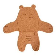 Chilldhome Universal Seat Reducer Cushion Compatible with Highchair Babywipe Car Seat Stroller Seat Belt Openings Soft Teddy Beige