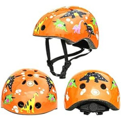 TITST Kids Helmet, Cute Dinosaur Helmets, Youth Cartoon Animal Fish Skateboard Bicycle Helmet, Adjustable Helmet for Age 2-13 Years Boys Girls A